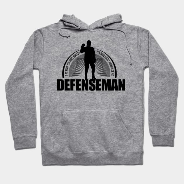 Hockey Defenseman Hoodie by eBrushDesign